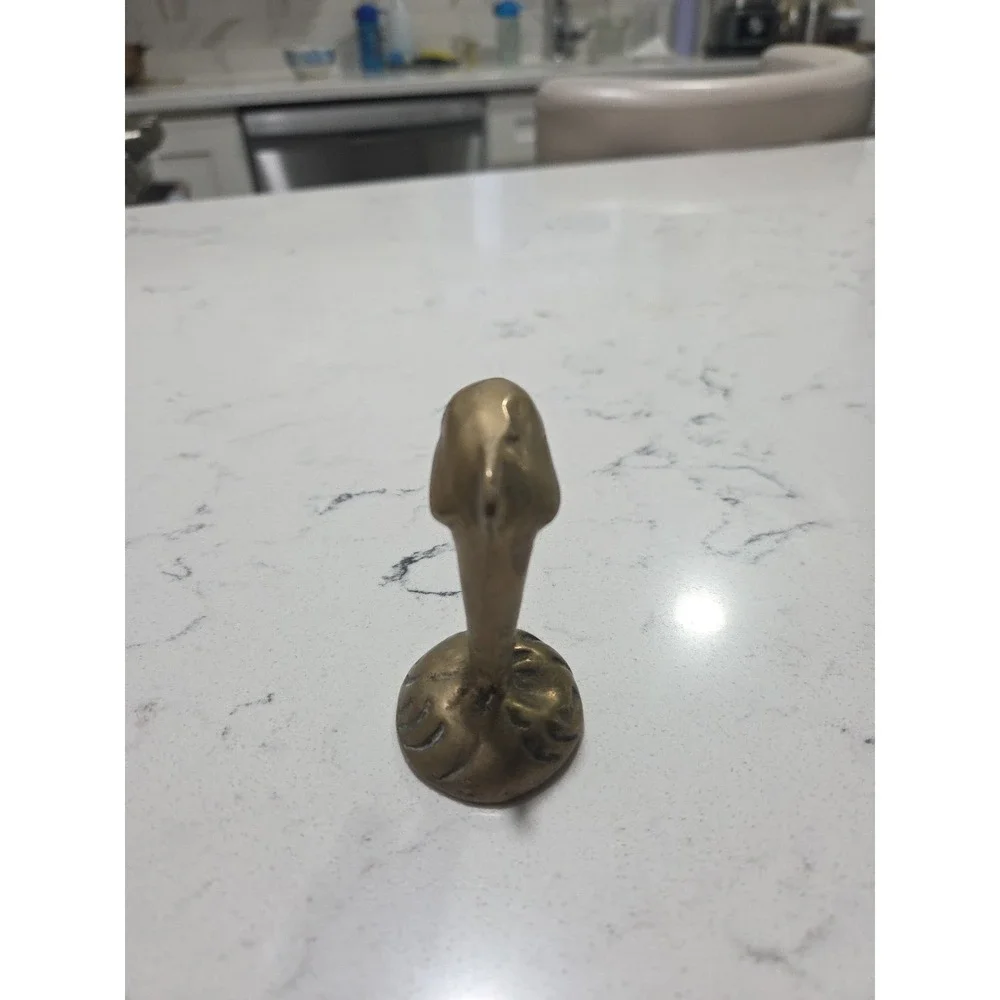 Brass Dolphin Statue Sculpture Decoration Figurine Jumping Dolphin Solid Brass